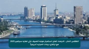 الطقس الحار.. الأرصاد تعلن استمرار موجة الصيف حتى نهاية سبتمبر 2025 مع ارتفاع درجات الحرارة تدريجياً
